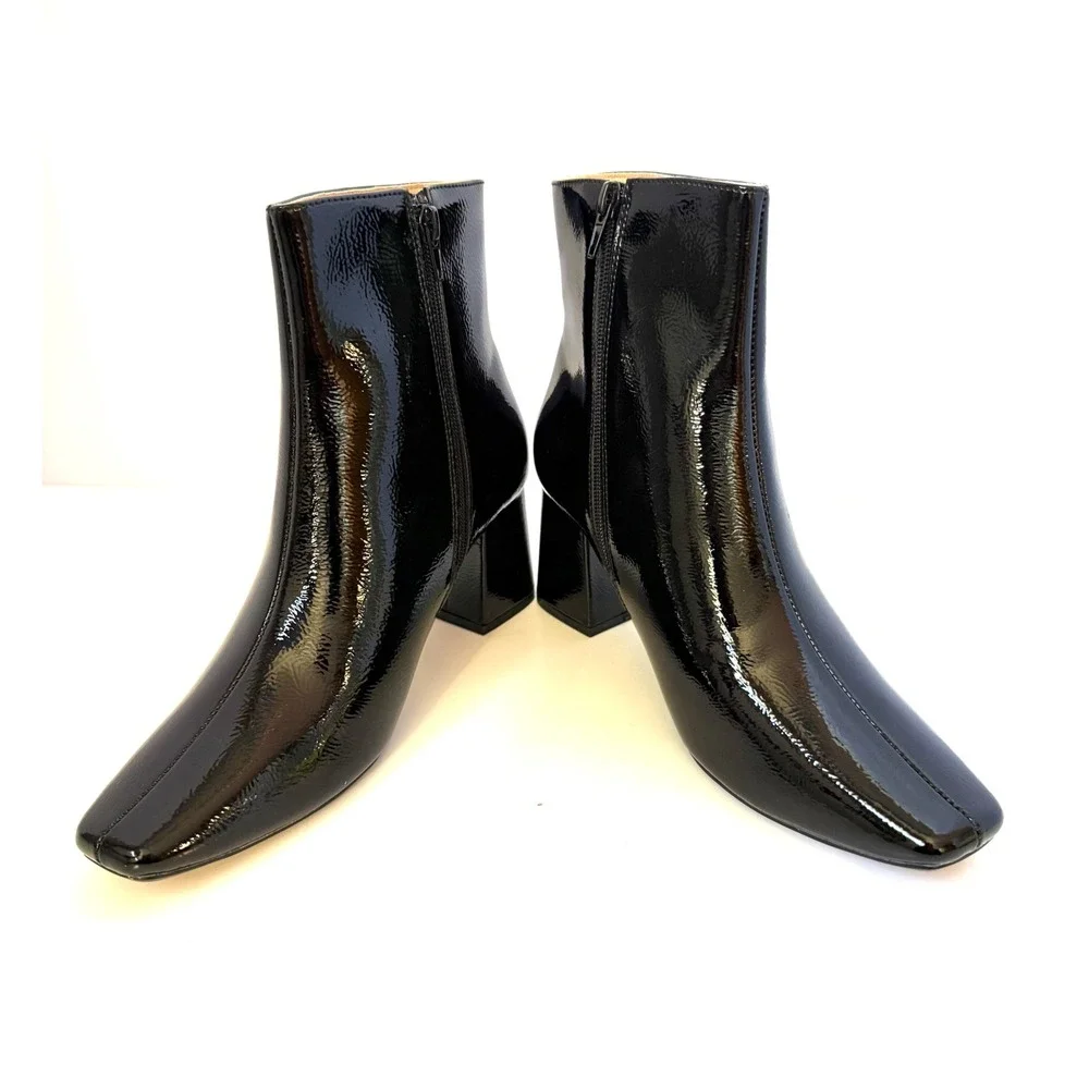 Journee Collection Women's Haylinn Block Heel Dress Booties Black Size 8 NWT/BOX - Picture 3 of 6